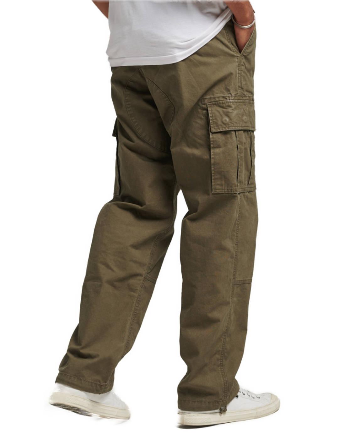 Pantalón Superdry cargo marrón de hombre-b