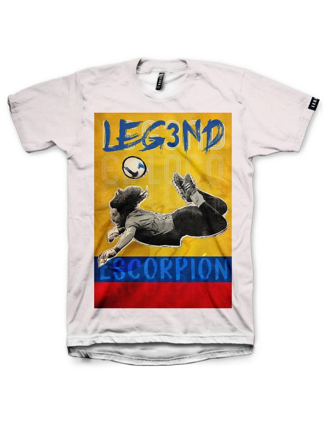 Camiseta Leg3nd Escorpion blanca-b