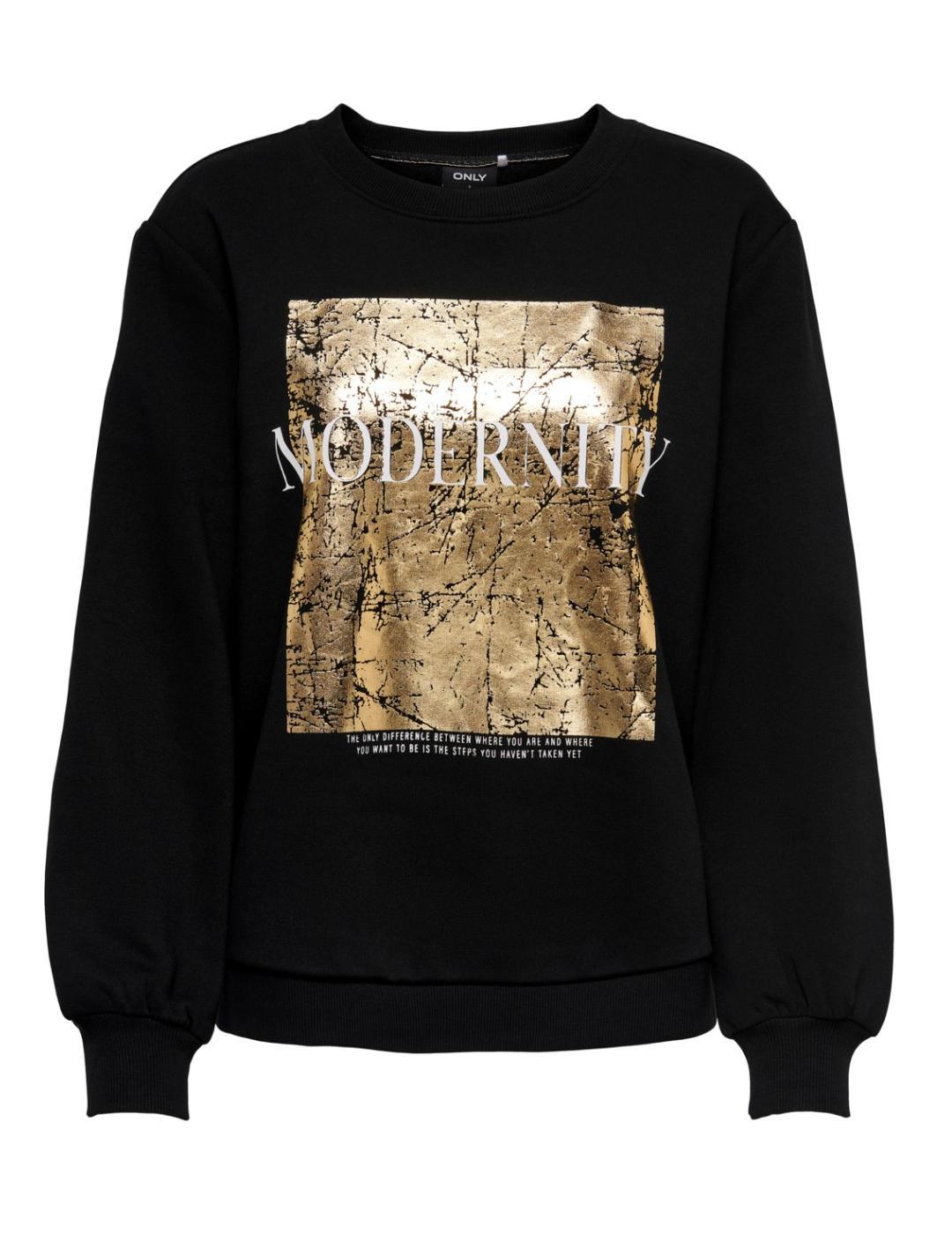 Sudadera Only Bonnie negro para mujer -b