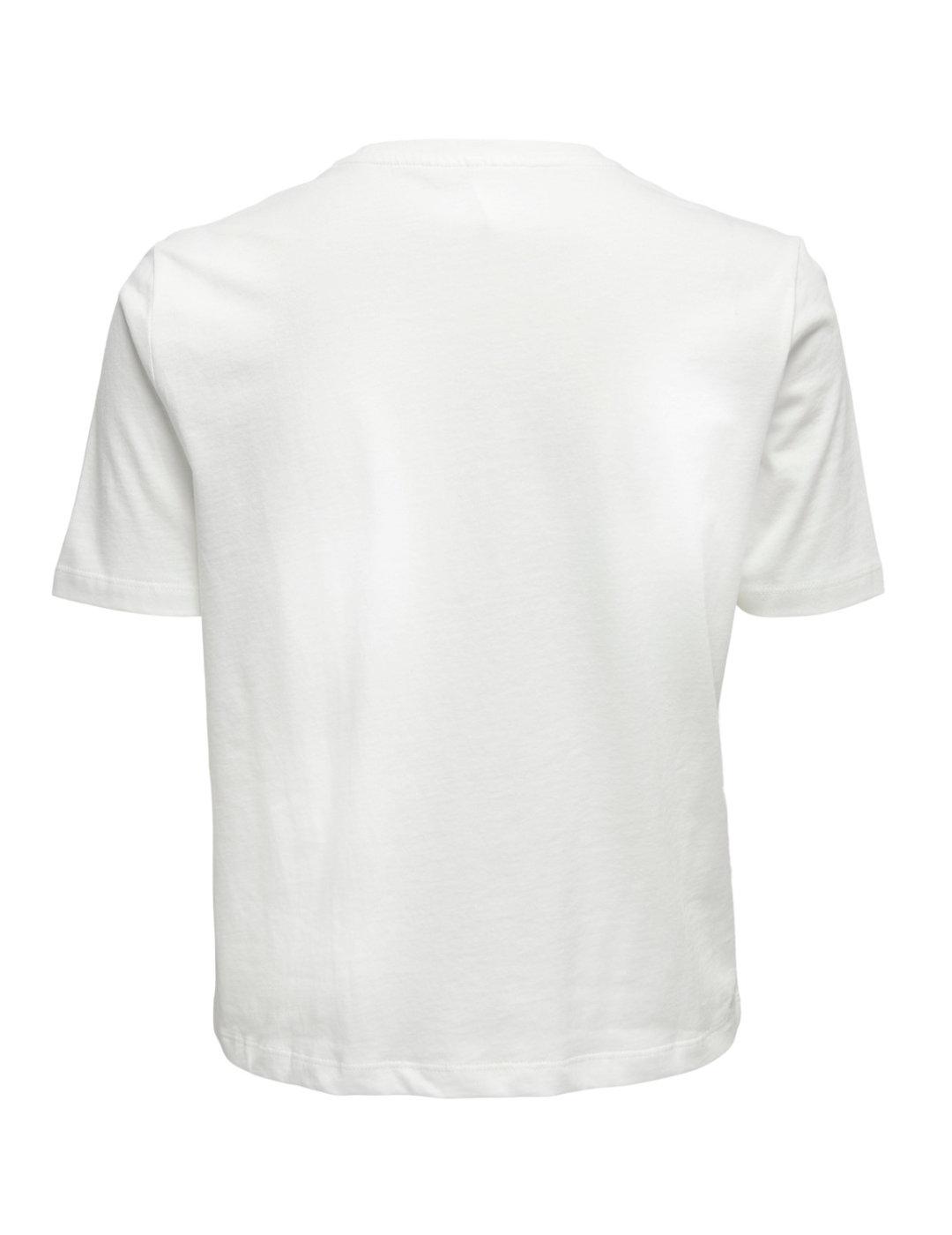 Camiseta Only Filippa blanca de mujer-b