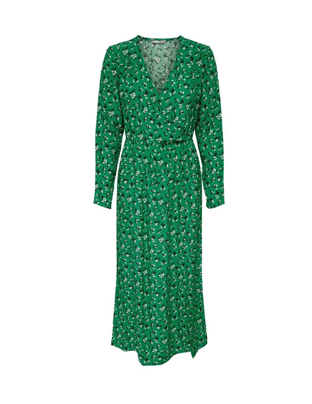 Vestido Only Serena verde con flores de mujer-b