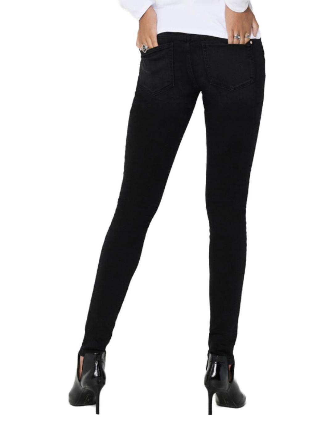 Pantalón vaquero only Skinny fit negro mujer -z