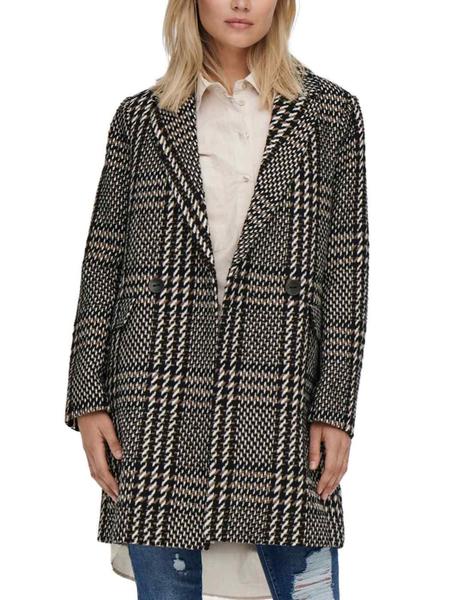 Abrigo Blazer Only cuadros mujer -z