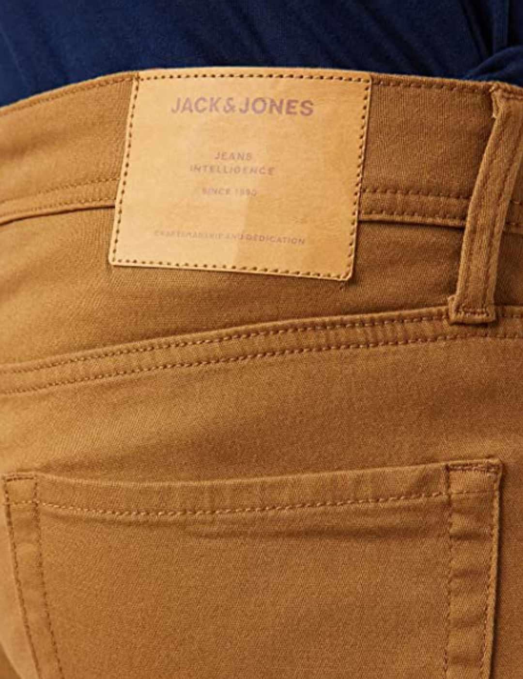 Pantalón vaquero Jack&Jones Glenn marrones hombre-b