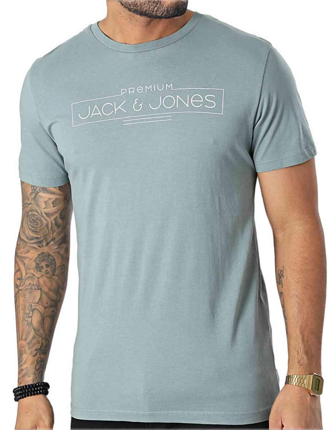Camiseta Jack&Jones Booster verde para hombre-b