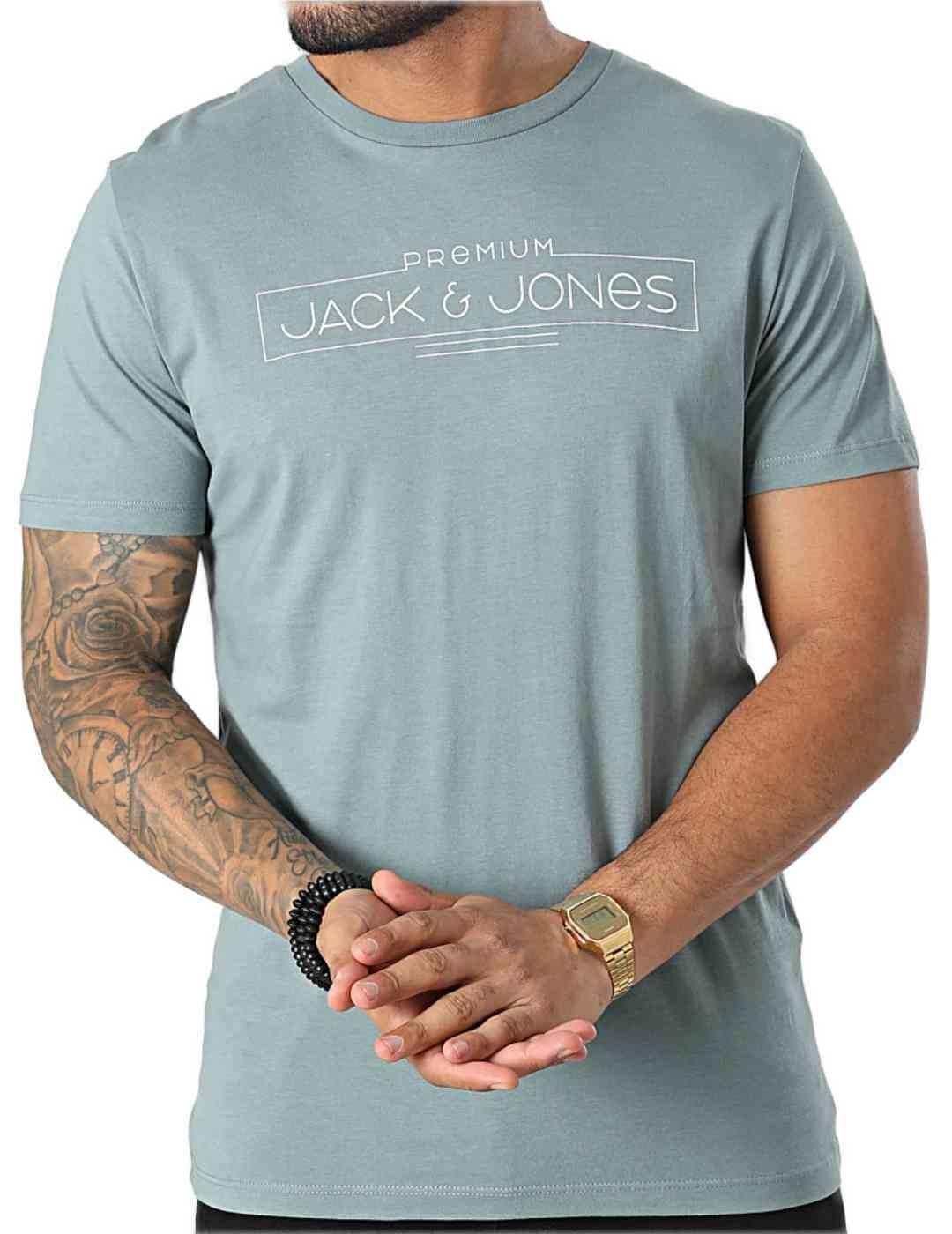 Camiseta Jack&Jones Booster verde para hombre-b