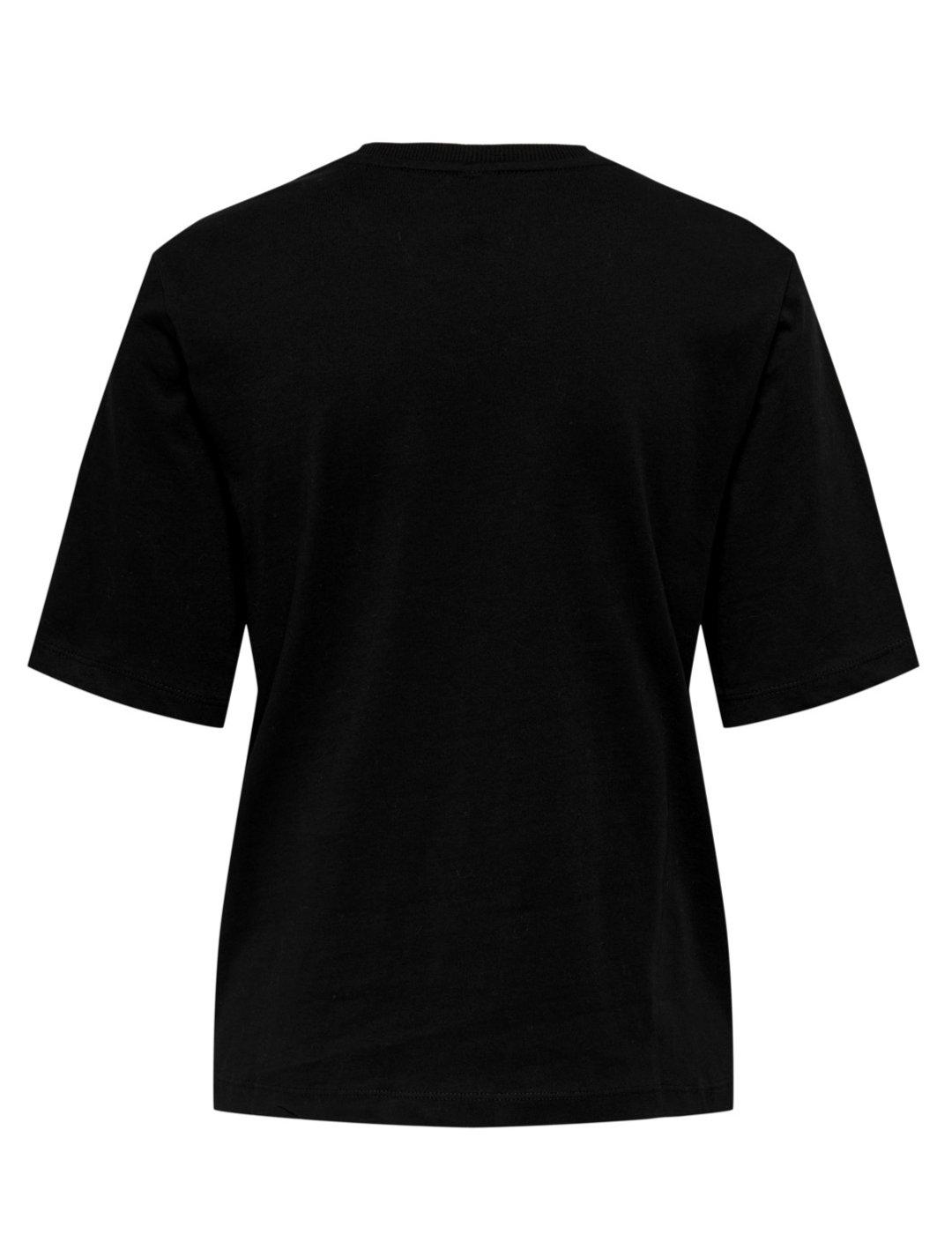 Camiseta Only Mano negra manga corta de mujer