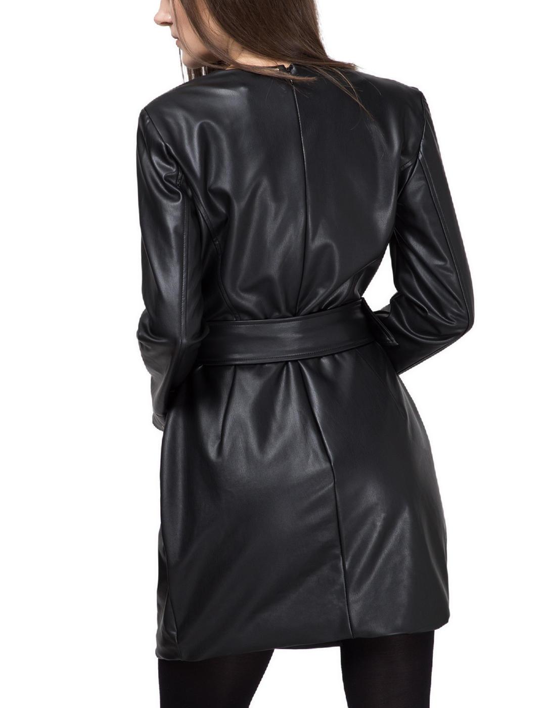Vestido Guess Veronika negro de polipiel mujer-w