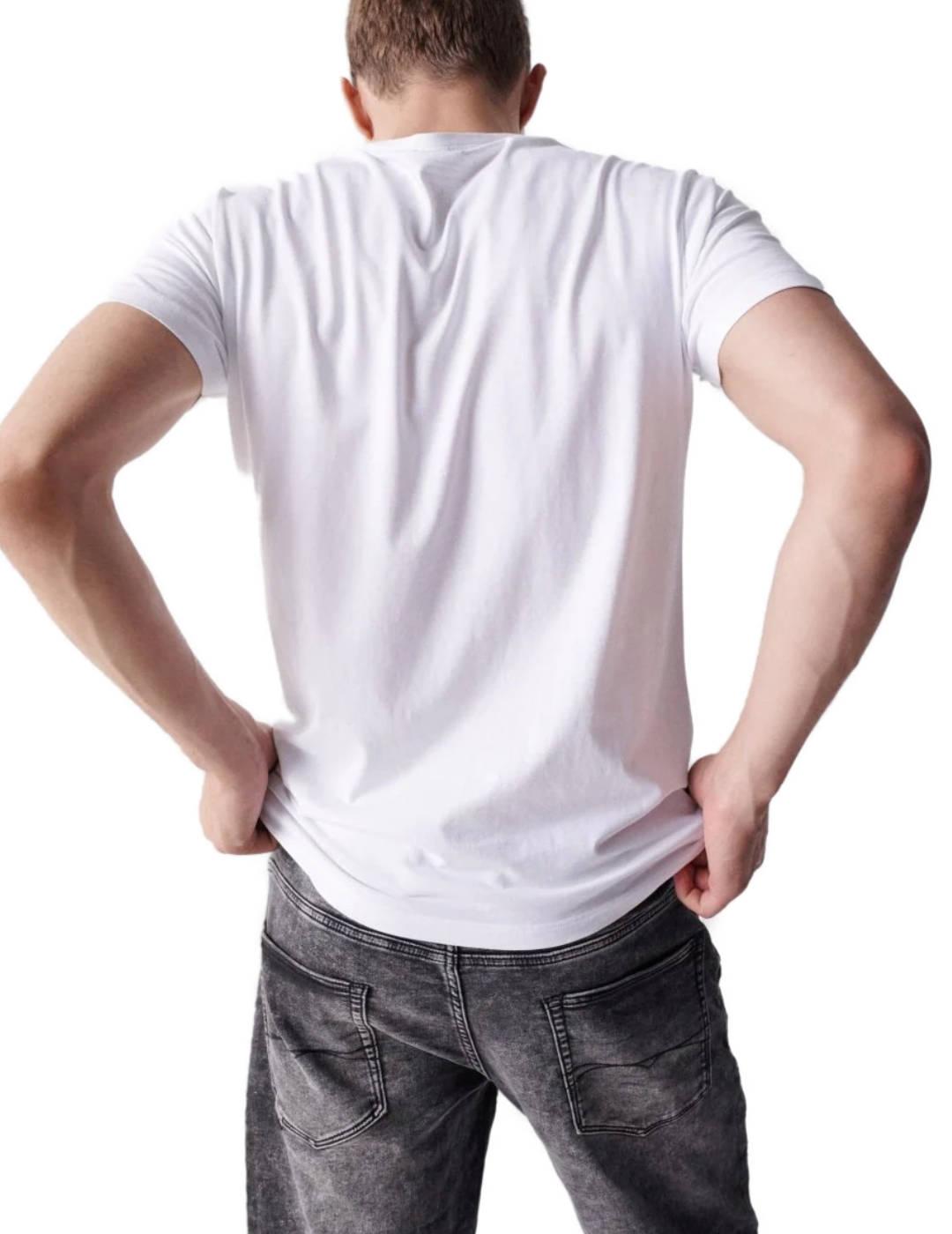 Camiseta Salsa blanca con bolsillo hombre