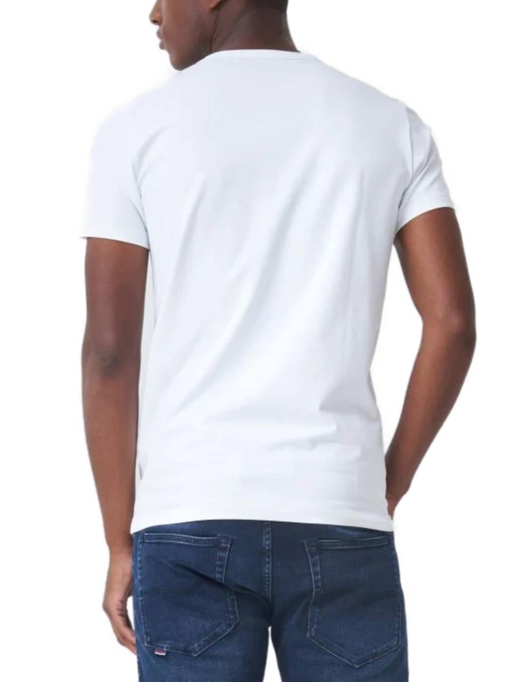 Camiseta Salsa con  logo en placa blanca hombre-