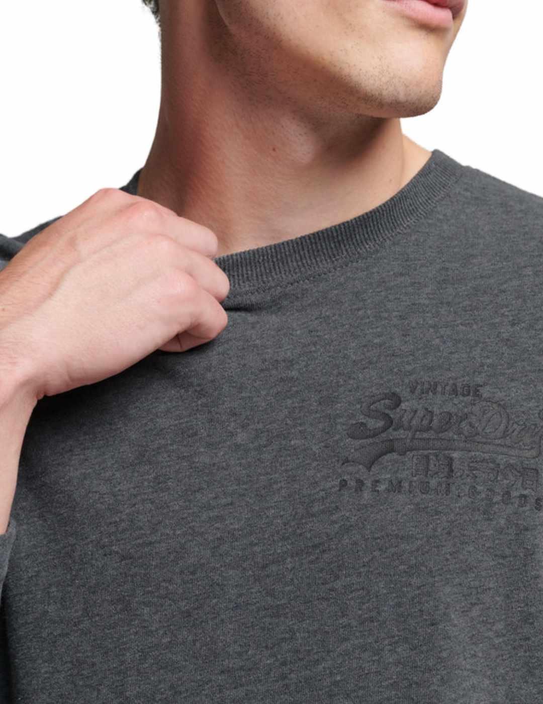 Camiseta Superdry Vintage gris para hombre-b