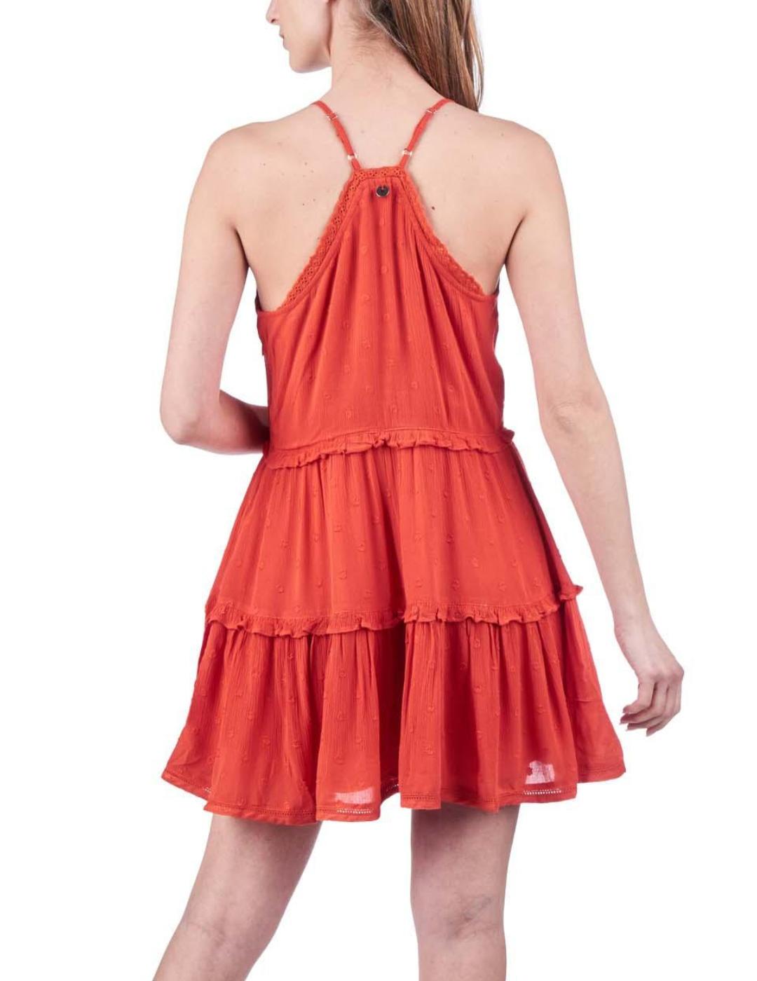 Vestido Superdry color teja para mujer -a