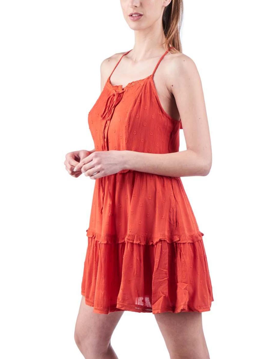 Vestido Superdry color teja para mujer -a