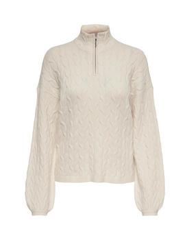 Jersey Only Esther zip beige para mujer -c