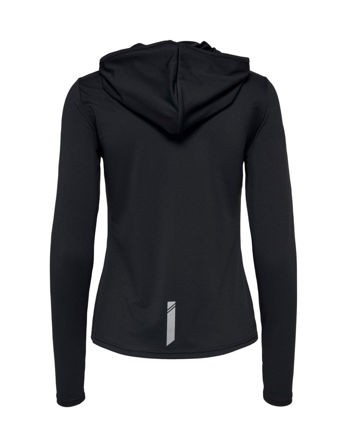 Sudadera negra sales mujer cremallera