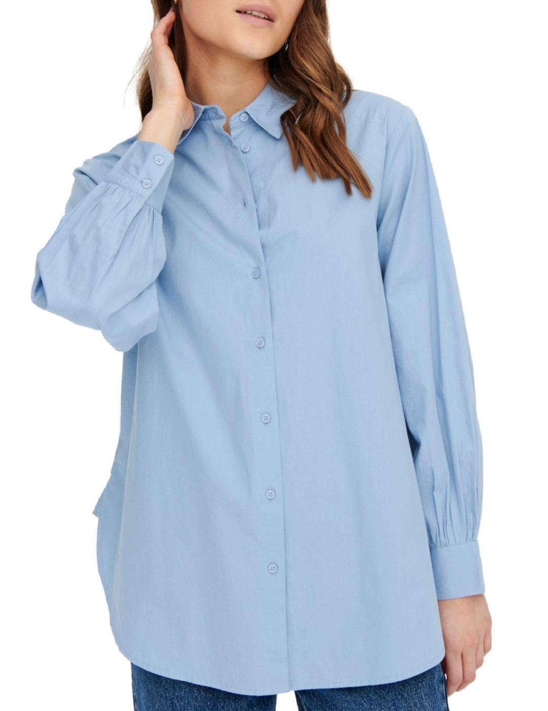 Camisa Only Nora celeste para mujer-c