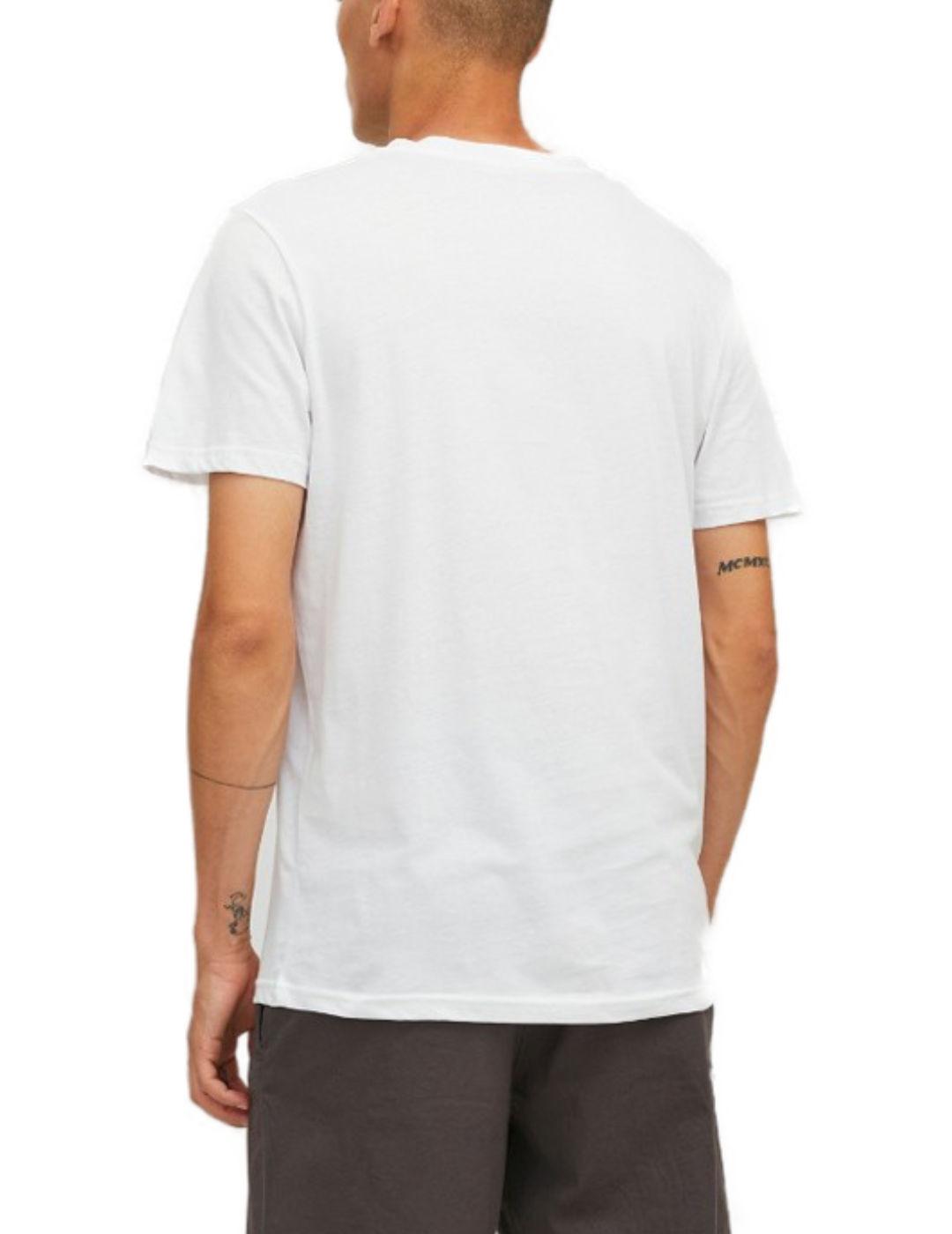 Camiseta Jack&Jones Nate blanca para hombre-b