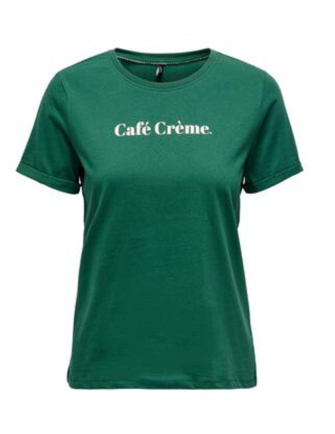 Camiseta Only Josefia verde para mujer-b