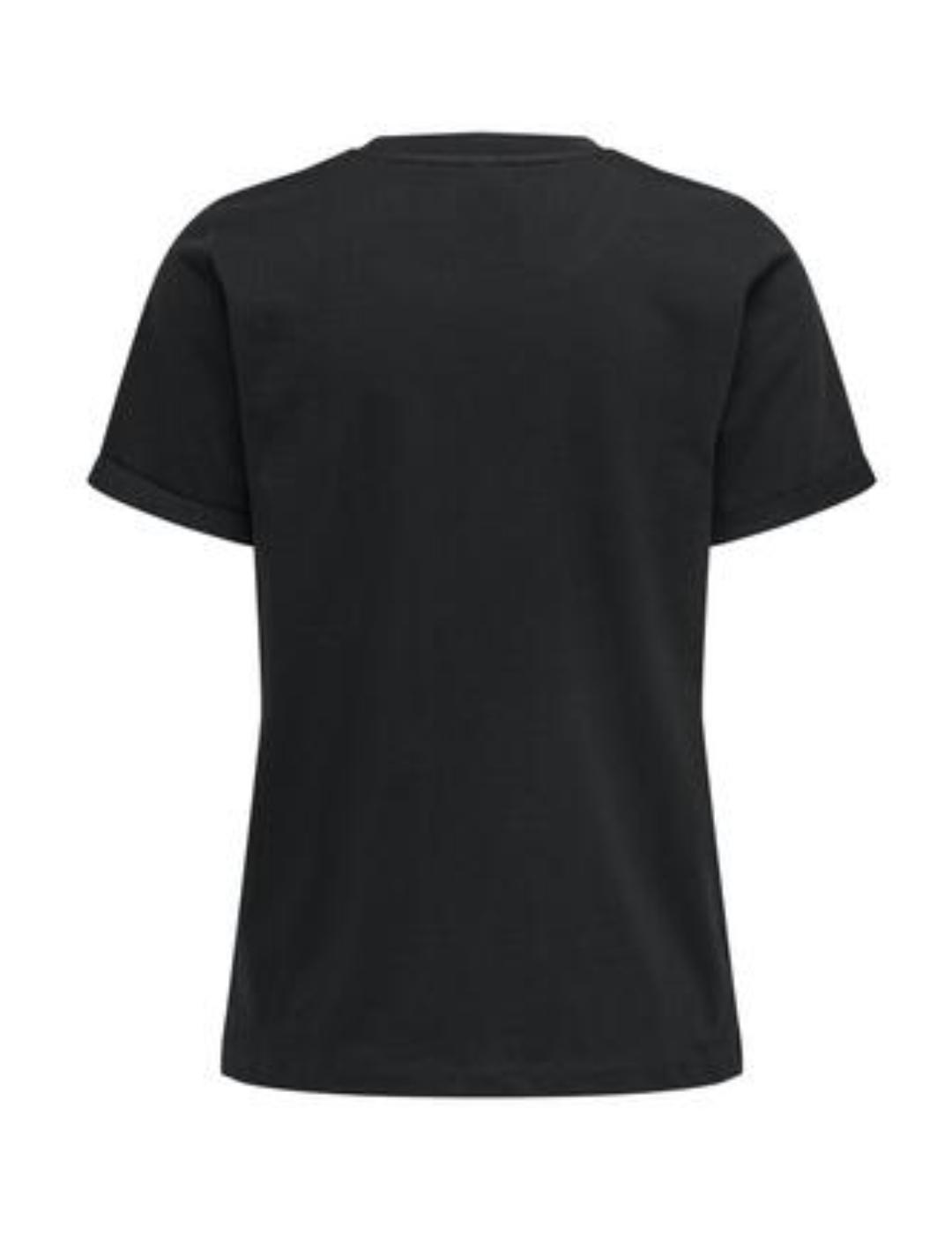 Camiseta Only Josefia negro para mujer-b