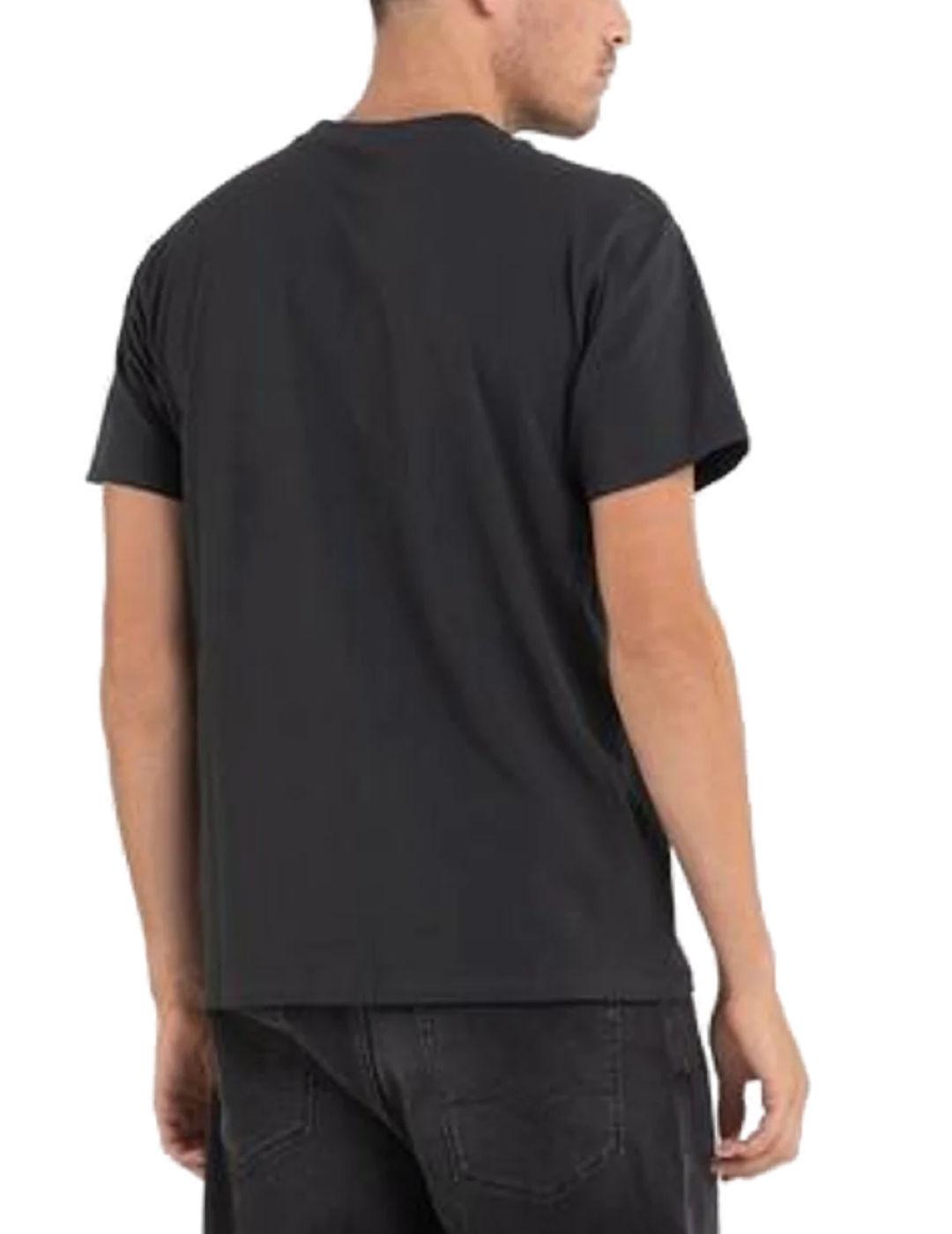 Camiseta Replay negra para hombre-b
