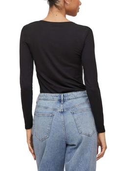 Camiseta Vila Daisy negra manga larga para mujer-c