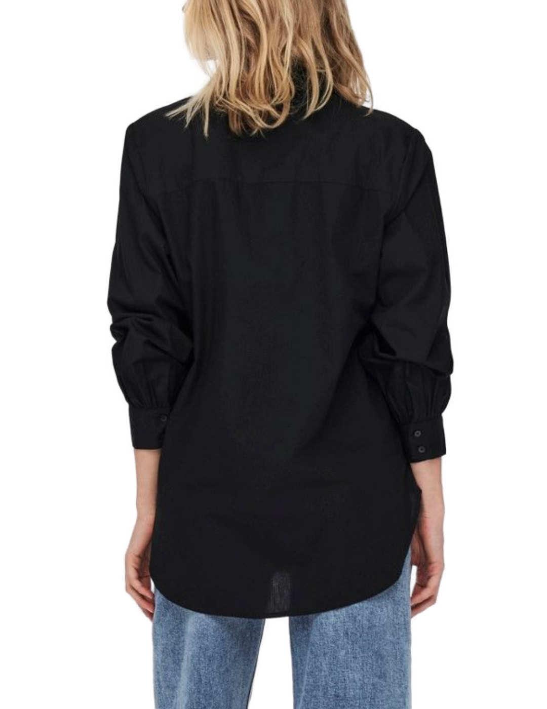 Camisa Only Nora negro oversize de mujer-b