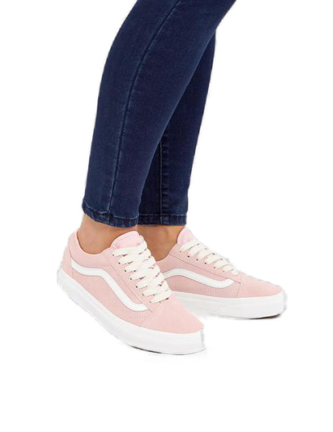 Zapatillas Vans Old Skool rosas de mujer-b