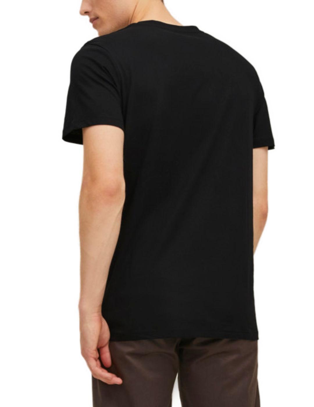 Camiseta Jack&Jones Flag negro para hombre-c