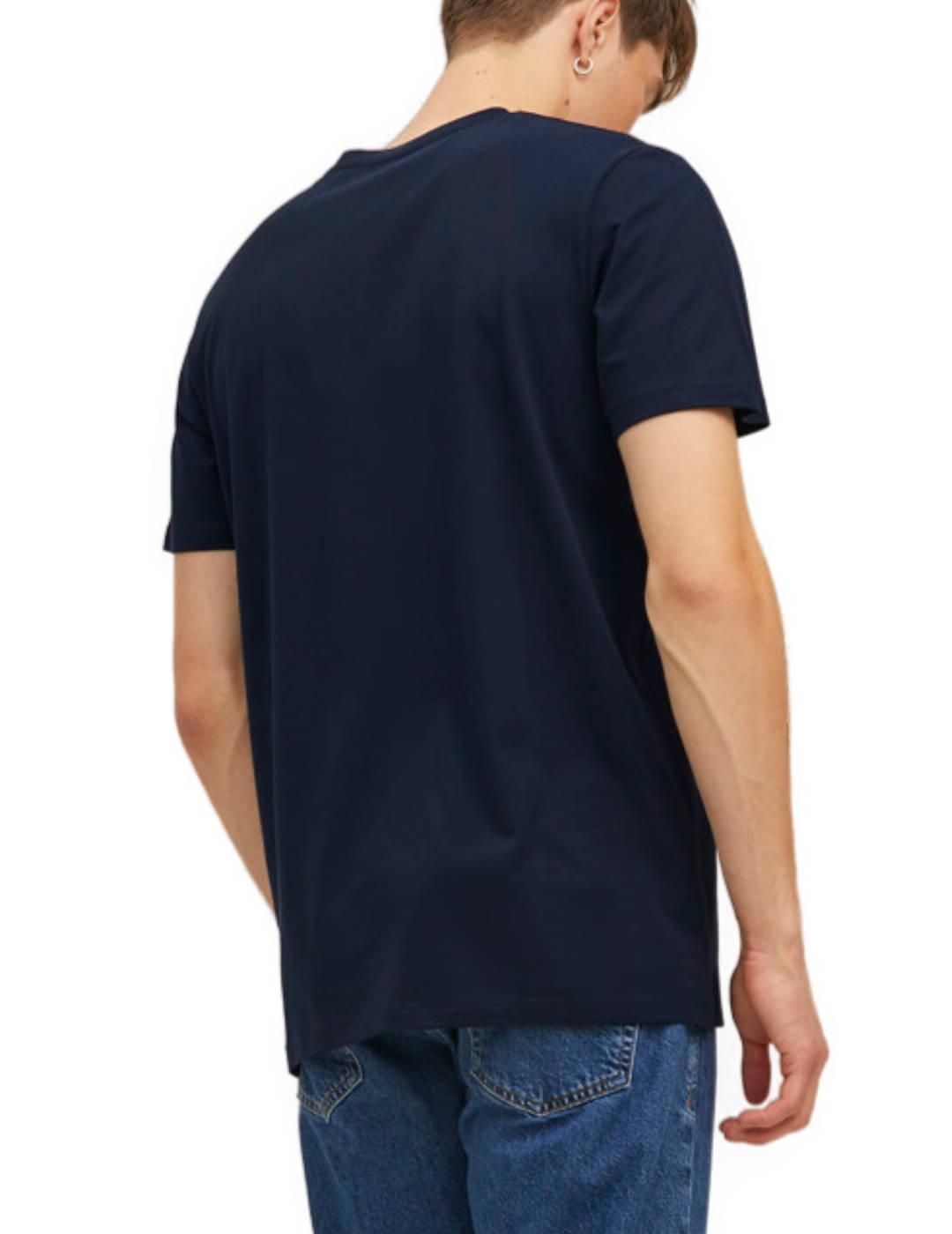Camiseta Jack&Jones Flag marino para hombre-c