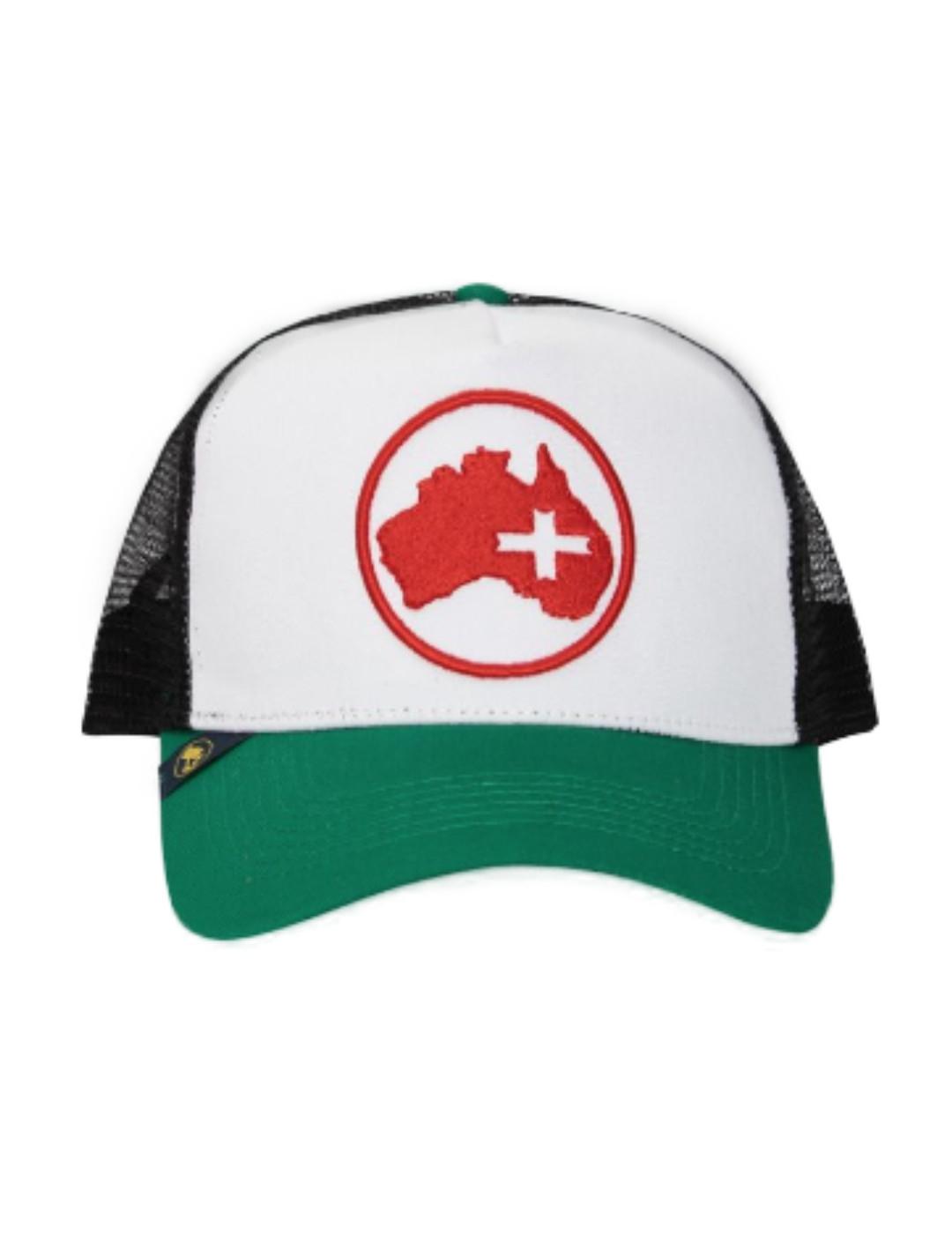 Gorra Altonadock blanco verde y marino con logo rojo unisex