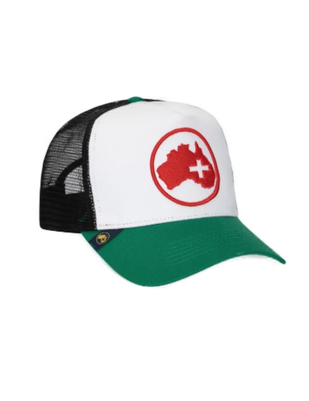 Gorra Altonadock blanco verde y marino con logo rojo unisex