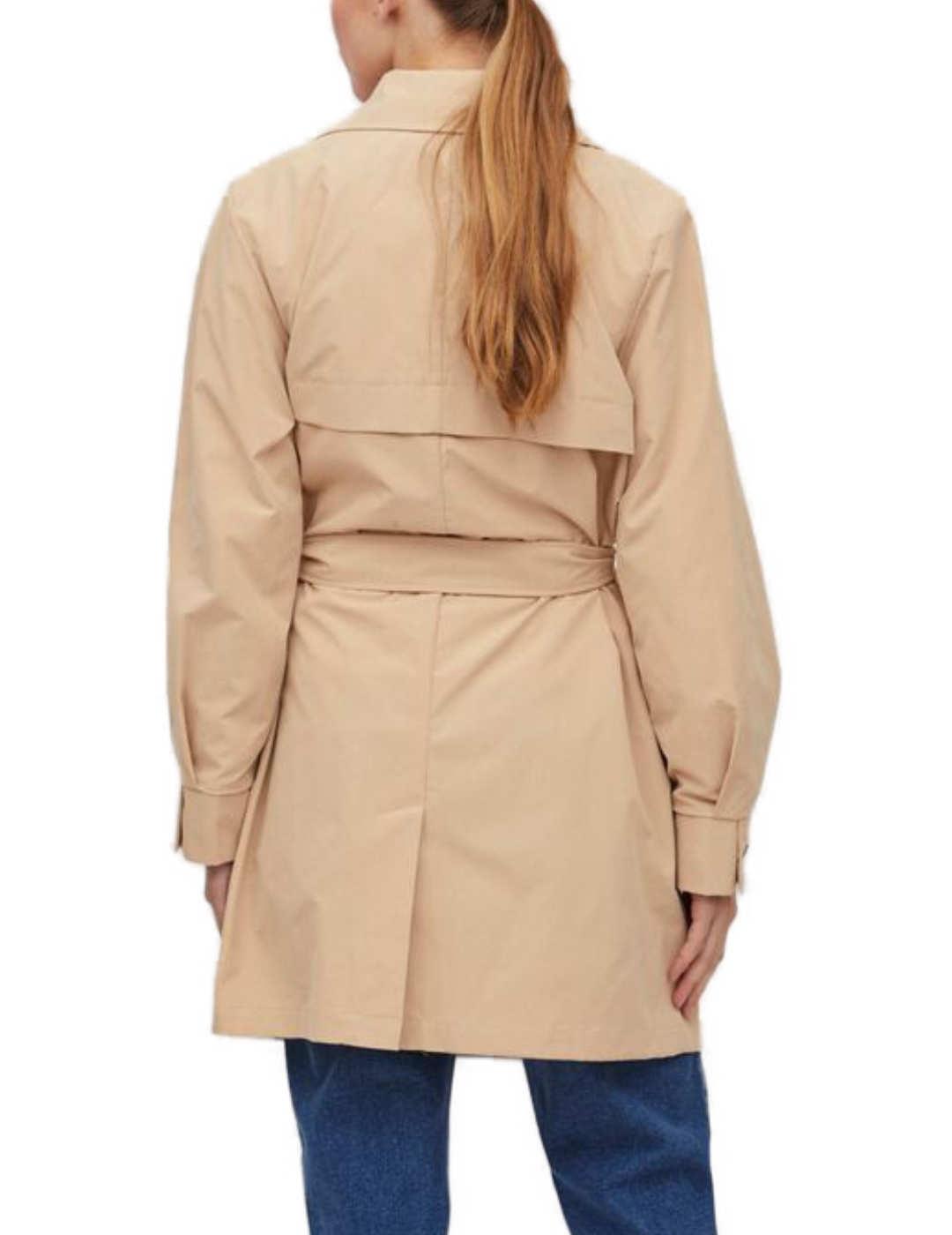 Gabardina Vila Mersin beige con cinturón para mujer