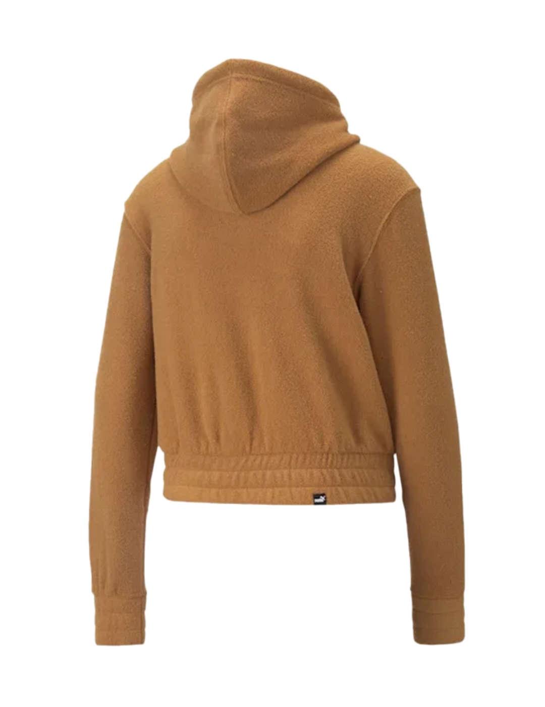 Sudadera Puma Winterized camel con capucha para mujer