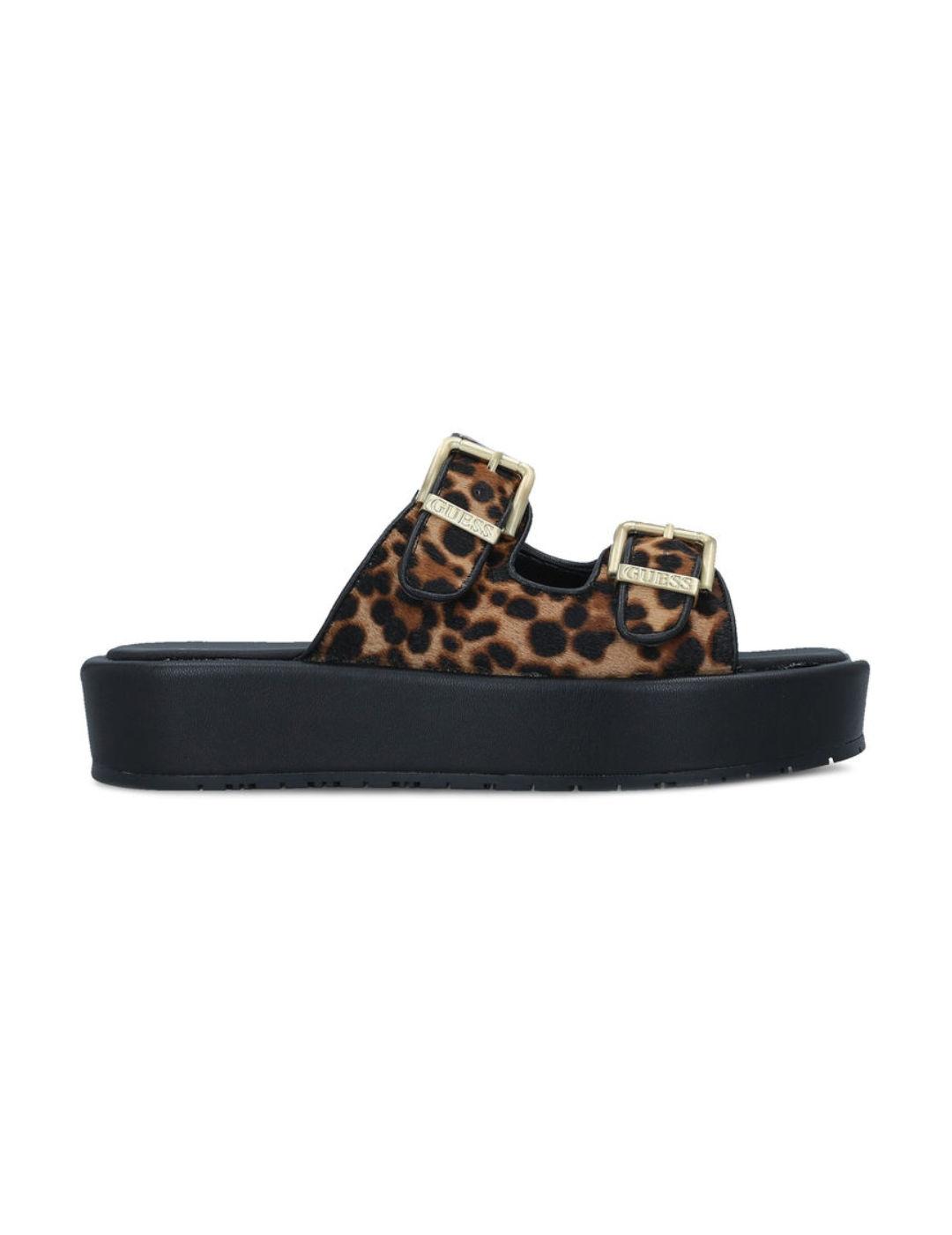 Sandalia Guess Ramod leopardo plataforma para  mujer