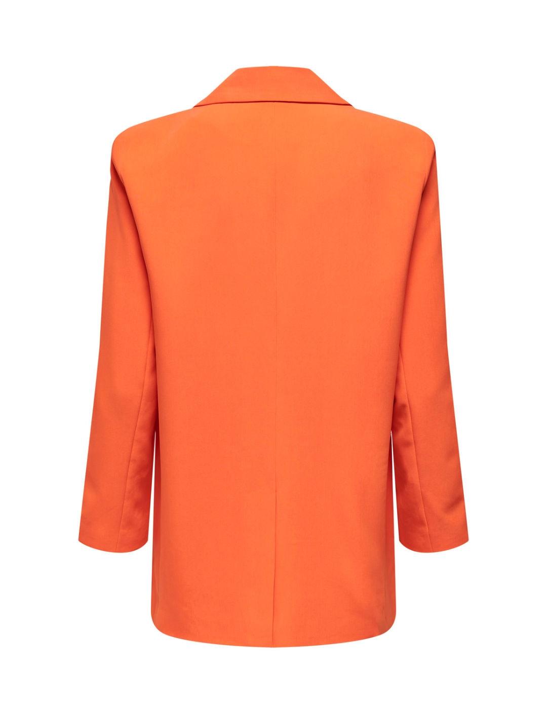 Blazer Only Lana naranja larga para mujer