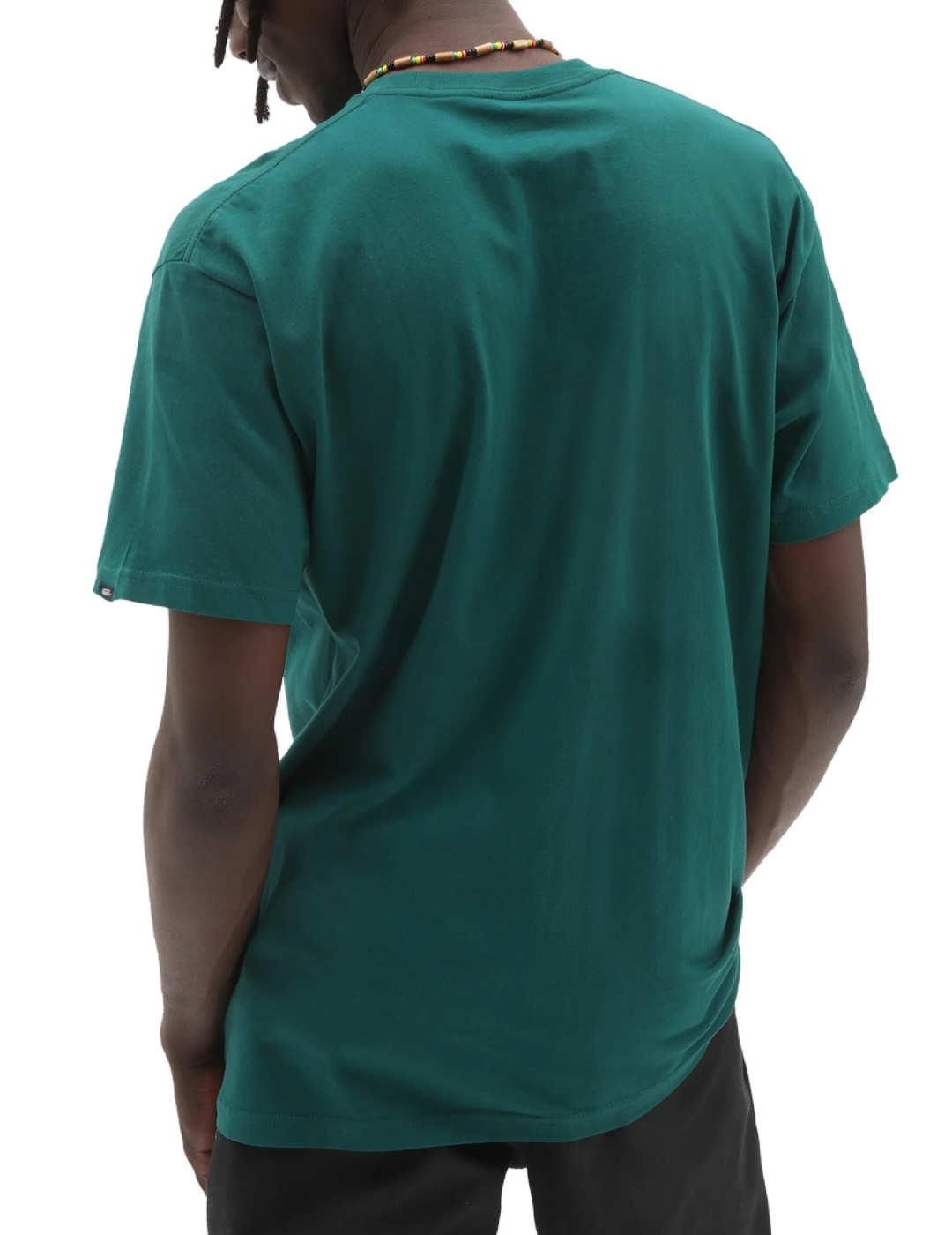 Camiseta Vans Left Chest verde manga corta de hombre