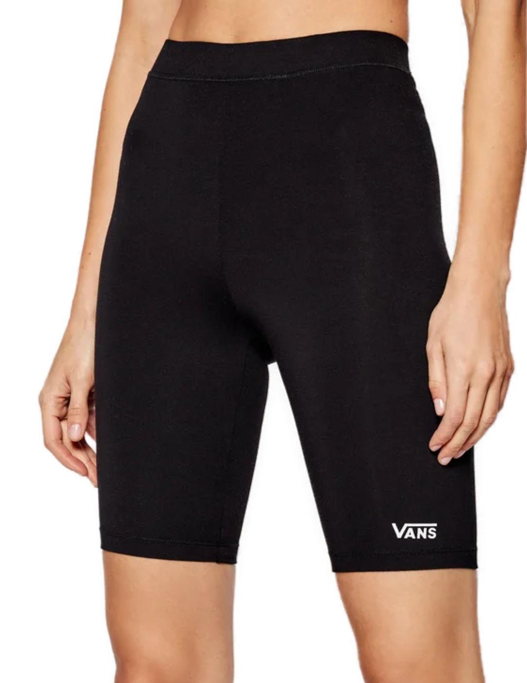 Malla short Vans tipo ciclista negro elásticos para mujer