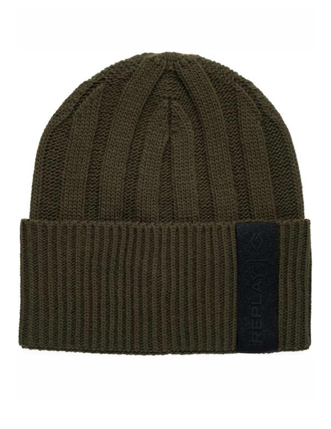 Gorro Replay lana verde oscuro para hombre