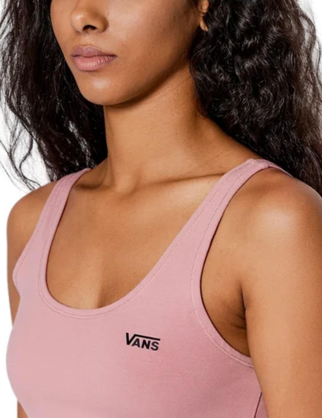 Top deportivo Vans flying rosa para mujer