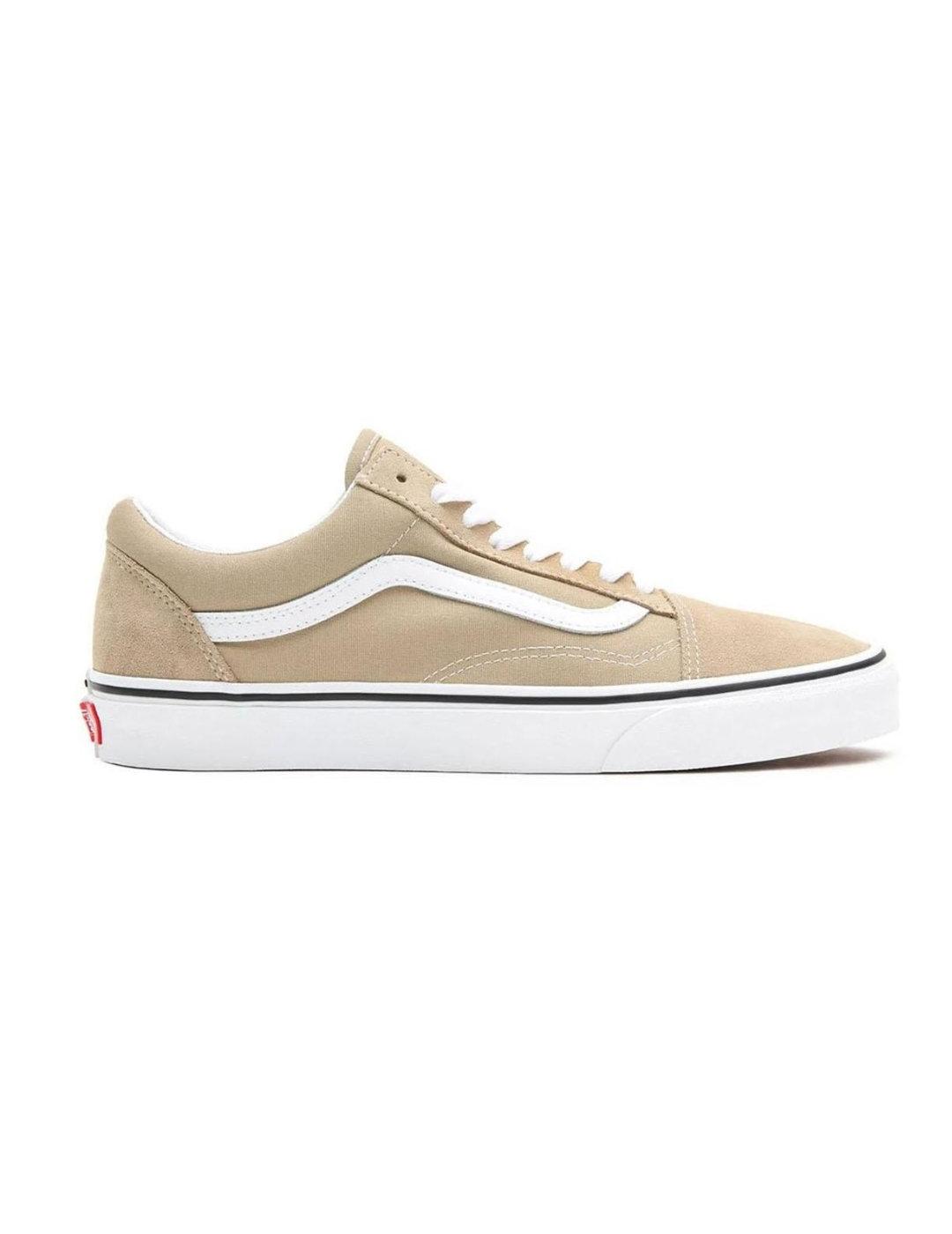 Zapatillas Vans Old Skool beige y blanca unisex