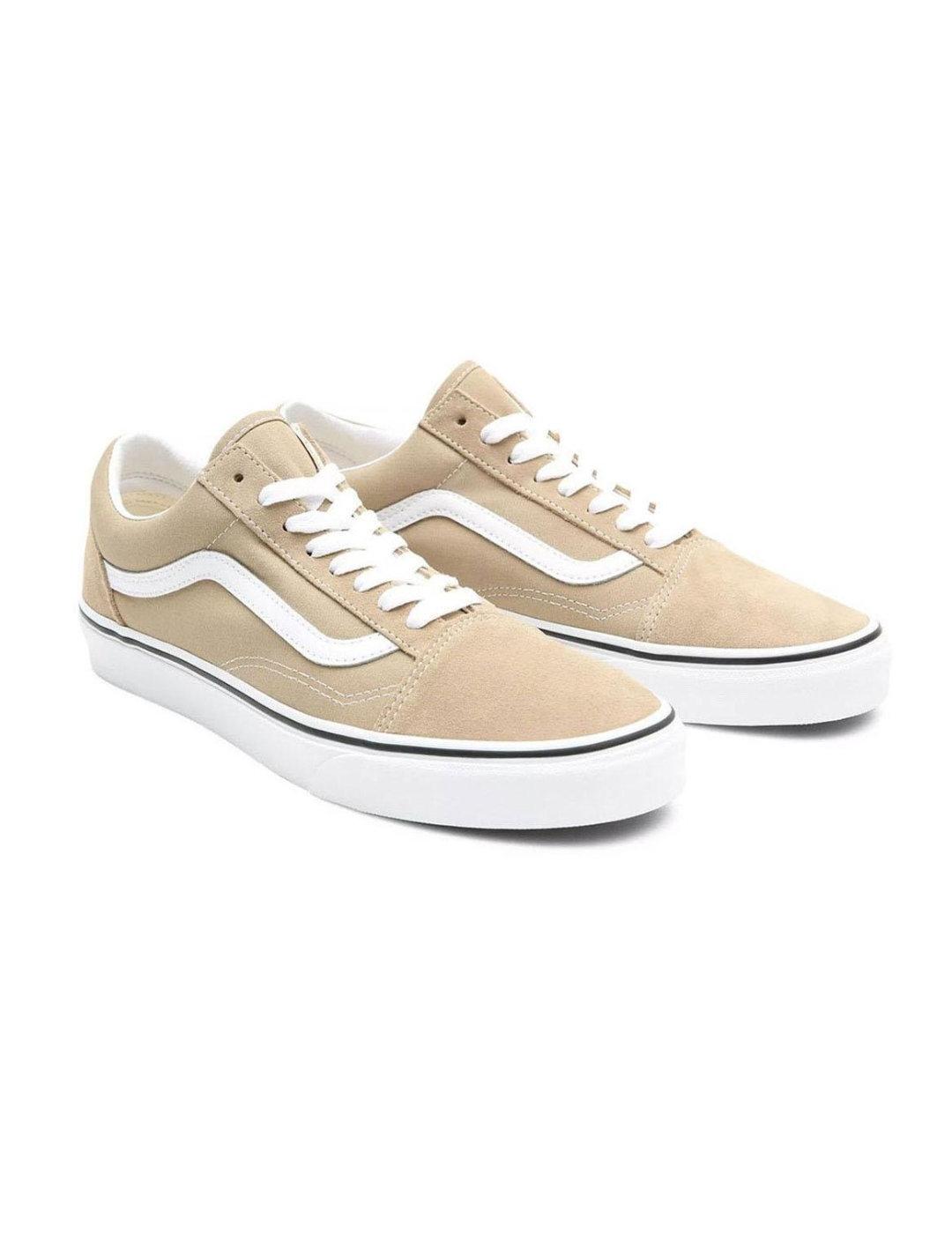 Zapatillas Vans Old Skool beige y blanca unisex