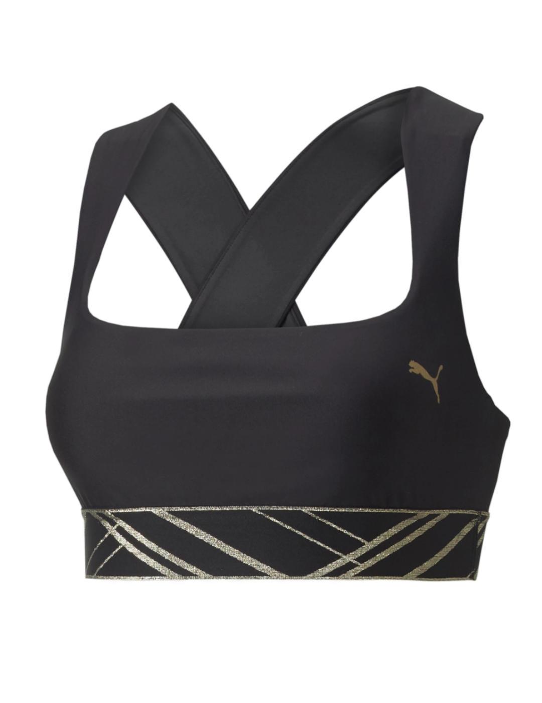 Top Puma negro deportivo para mujer