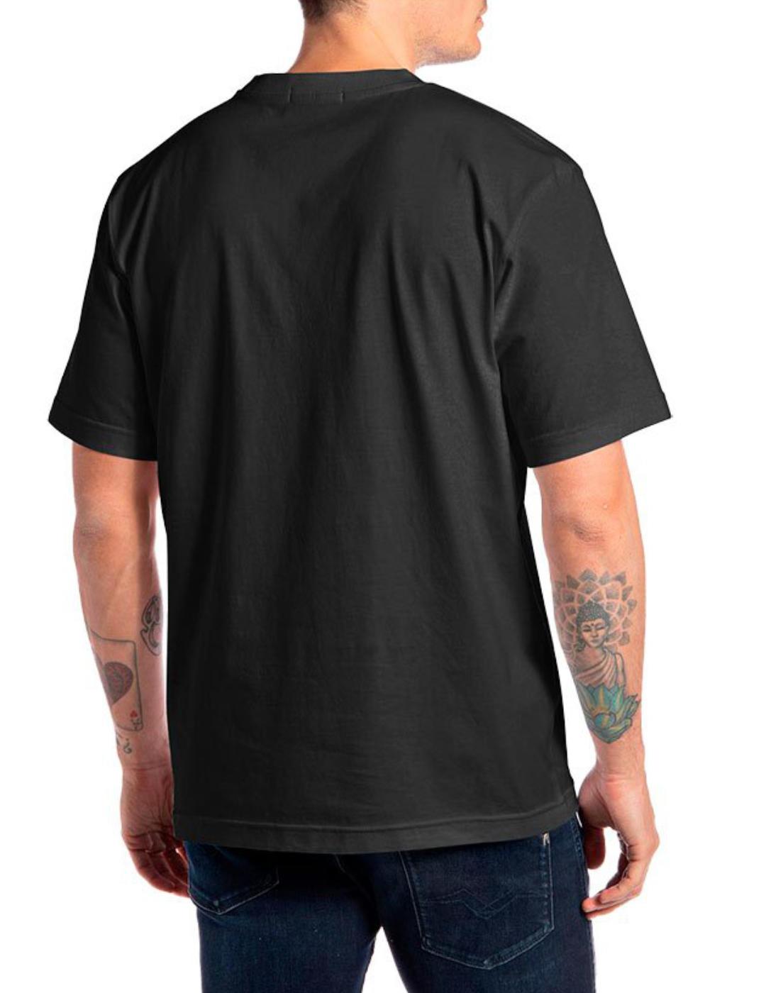 Camiseta Replay negra manga corta para hombre