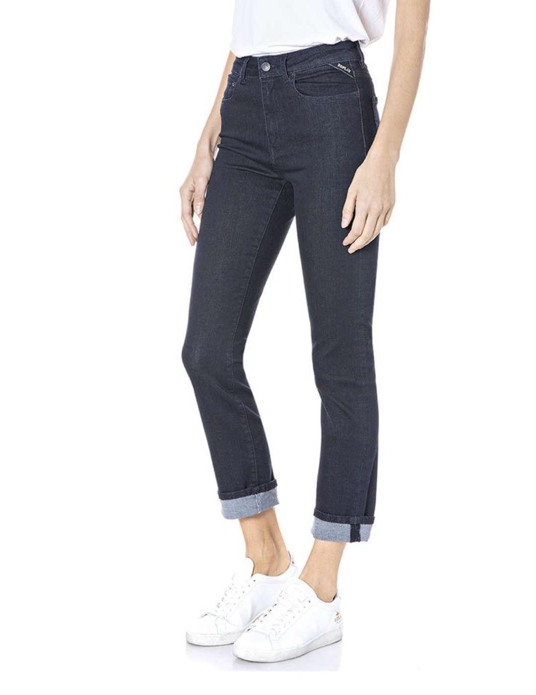 Vaquero Replay modelo Florie slim fit azul oscuro para mujer