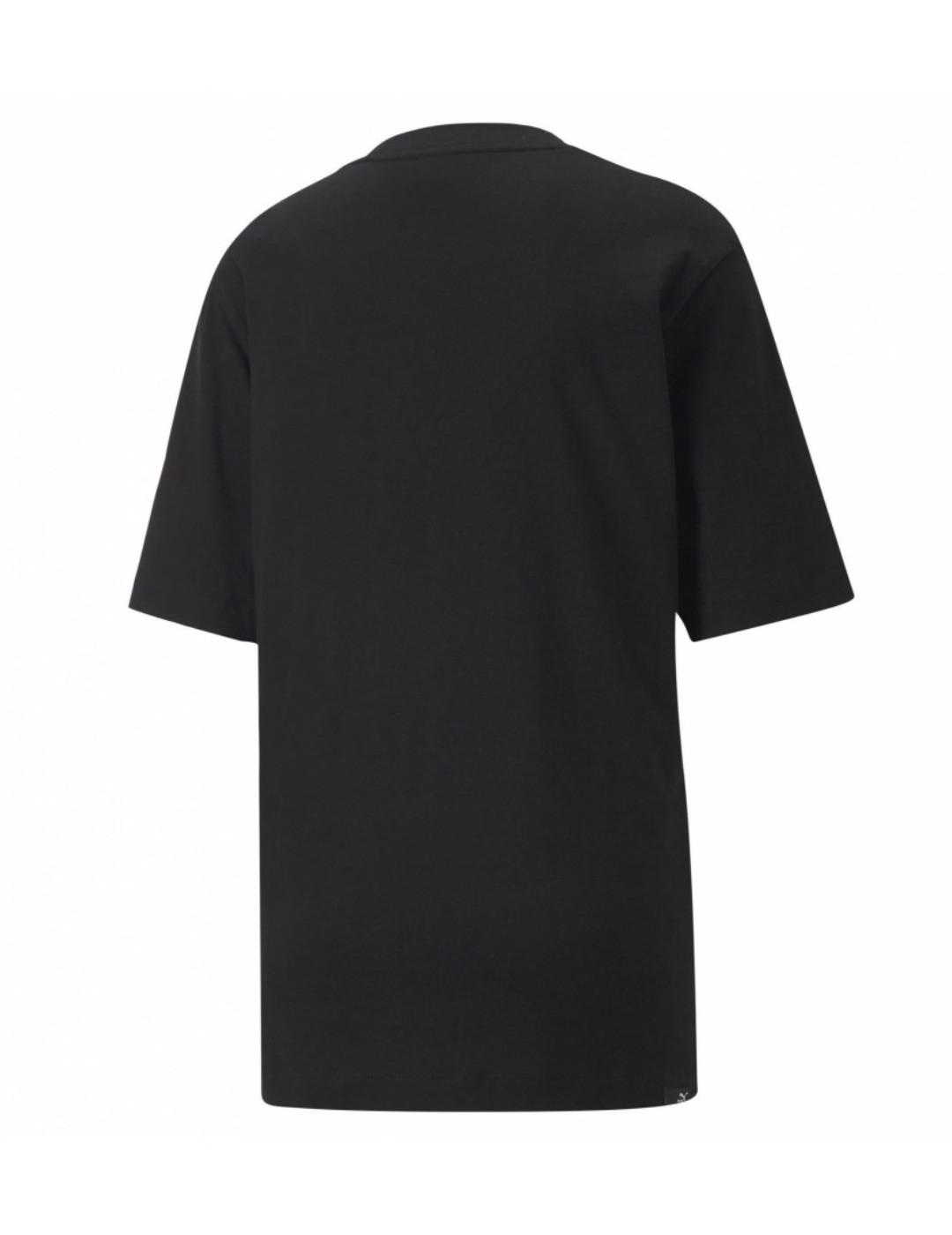Camiseta Puma manga corta de color negra para mujer