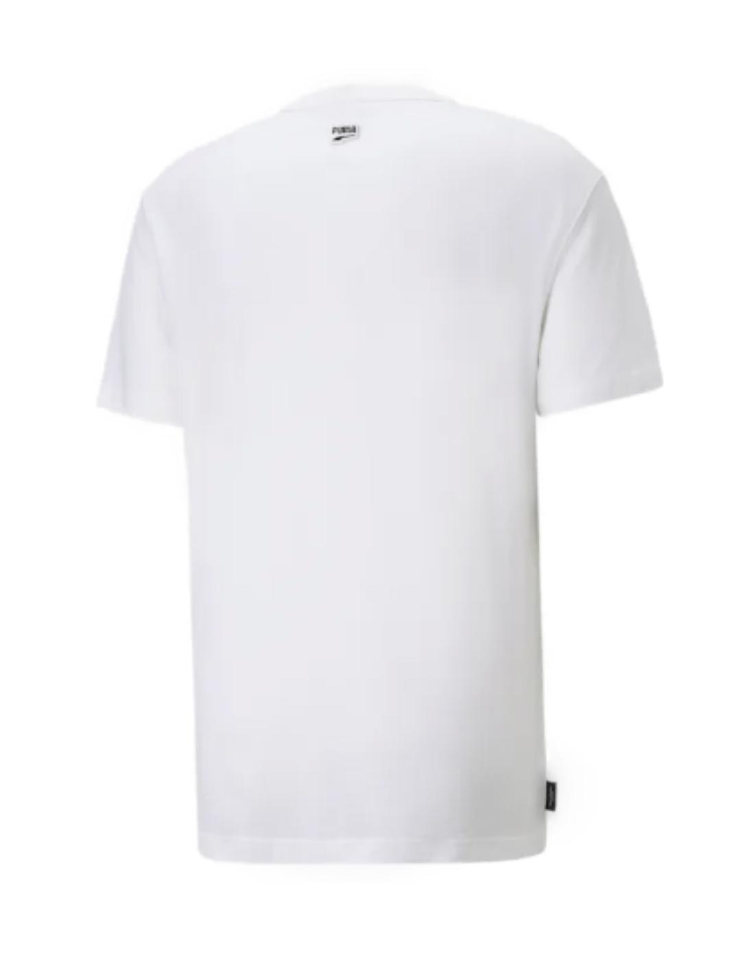 Camiseta Puma Dowtown blanco manga corta para hombre