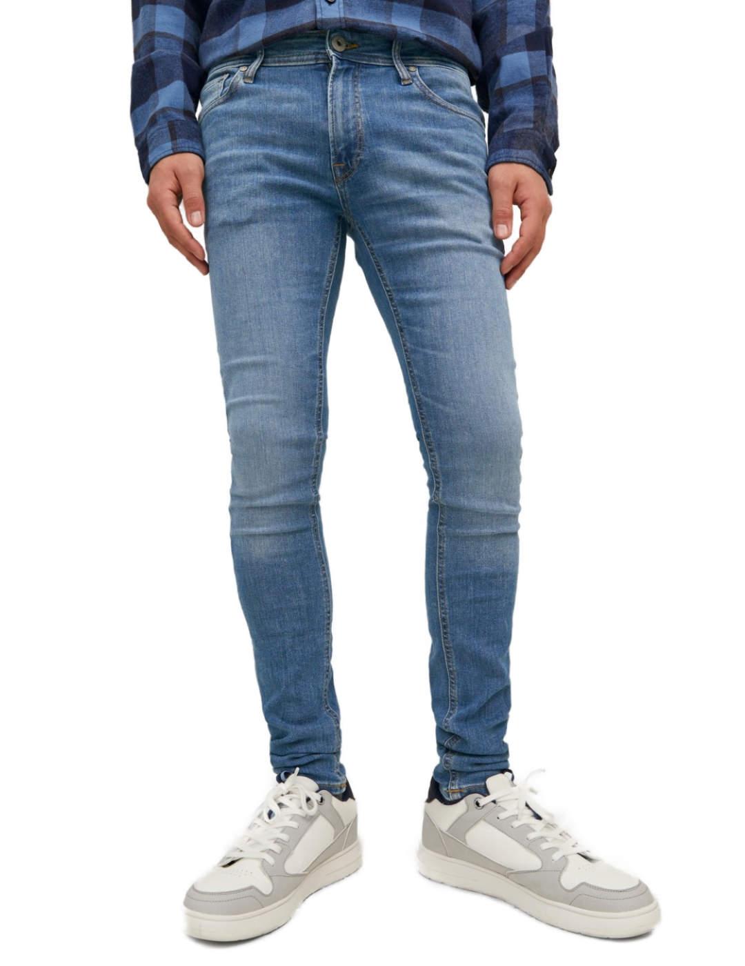 Pantalón vaquero Jack/df01Jones Tom Noos skinny azul hombre