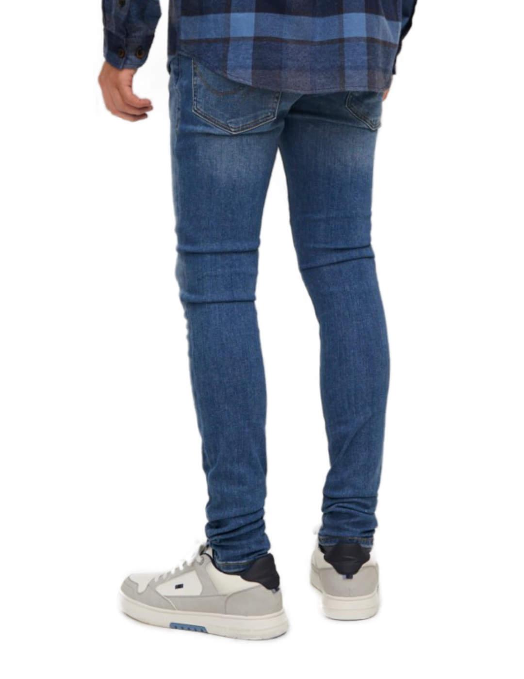 Pantalón vaquero Jack/df01Jones Tom Noos skinny azul hombre