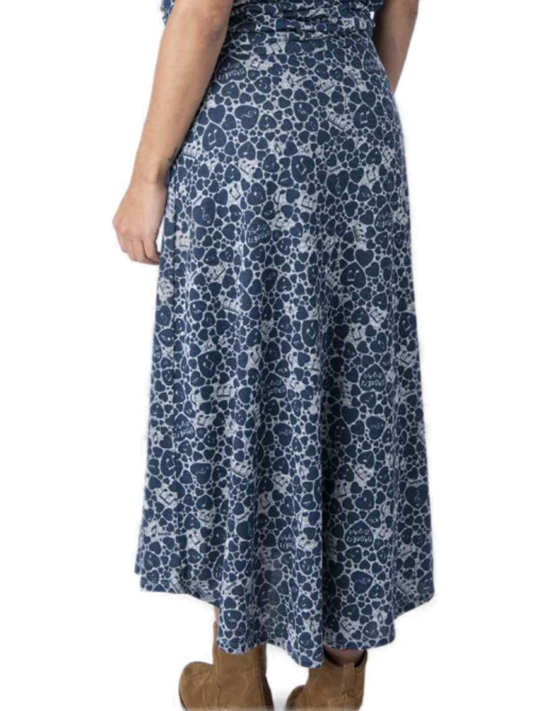 Falda Animosa Nannerl Mozart azul para mujer