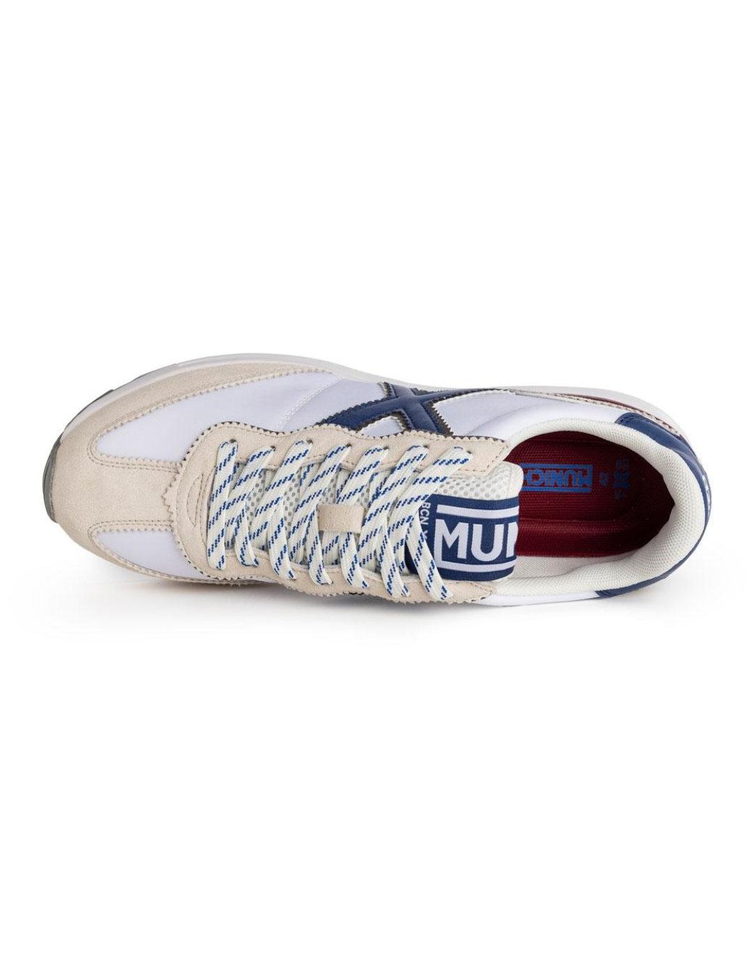 Zapatilla Munich Dynamo 55 blanca y beige para hombre